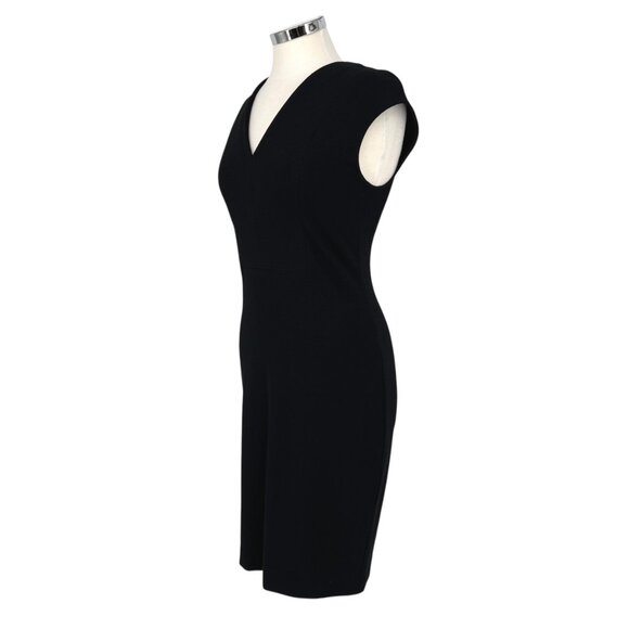 Vince Bib V-Neck Sheath Dress Black Size 6 - Picture 6 of 13